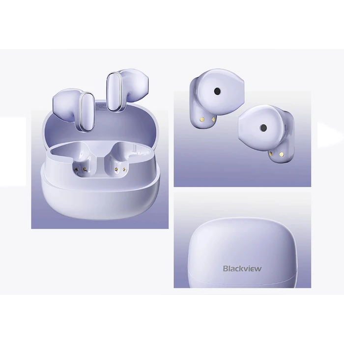 Bluetooth Handsfree Blackview Ipx4 Waterproof 20 With Charging Dock Lilac Purple