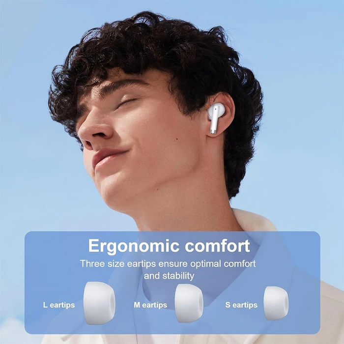 Bluetooth Handsfree Blackview BT5.3 EARBUDS 4 with CHARGING DOCK White