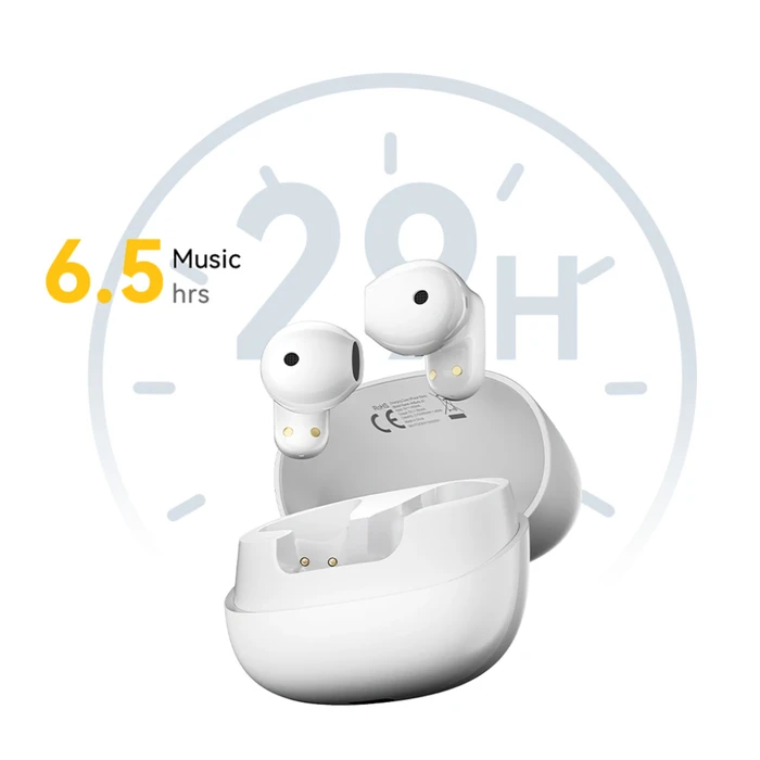 Bluetooth Handsfree Blackview Bt5.4 Ipx4 Waterproof Airbuds 20 With Charging Dock Frost White 