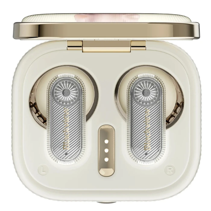 BlackView Airbuds K2 Ασύρματα Bluetooth Ακουστικά In‑Ear με Θήκη Φόρτισης (Χρυσά/Λευκά)