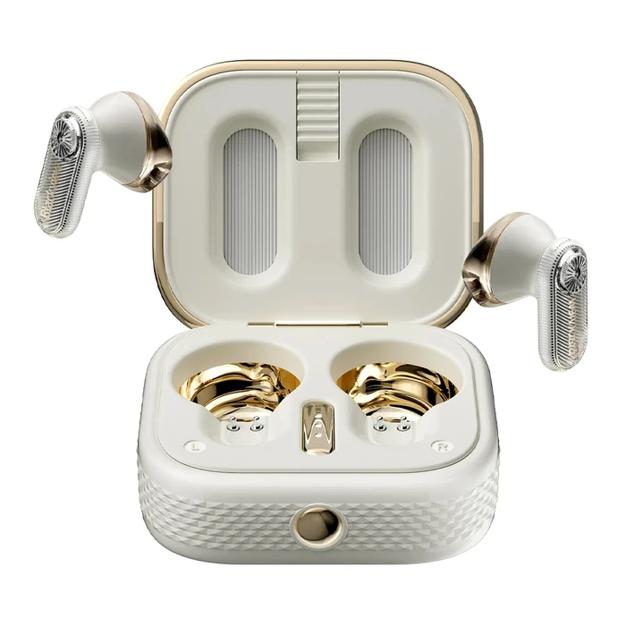 BlackView Airbuds K2 Ασύρματα Bluetooth Ακουστικά In‑Ear με Θήκη Φόρτισης (Χρυσά/Λευκά)