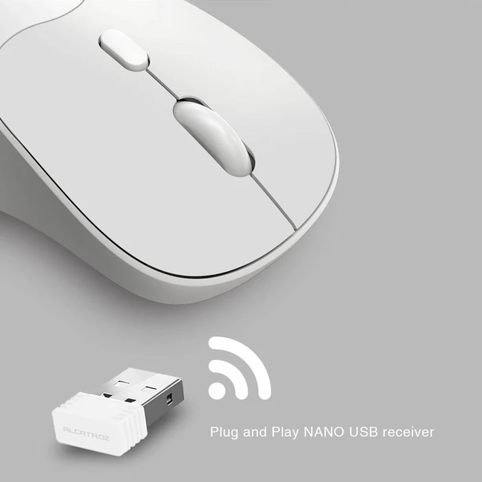 Ποντίκι Ασύρματο Alcatroz Silent Bt5.4 Duo 6r Carbon