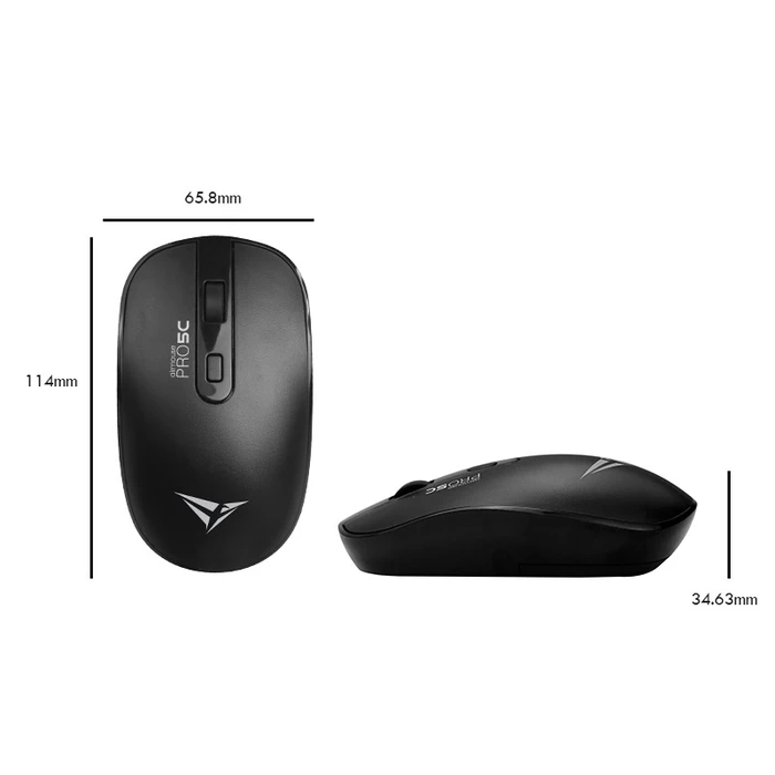 Ποντίκι Ασύρματο Alcatroz Wireless TWO WAY DONGLE (USB+TYPE-C) SILENT Black