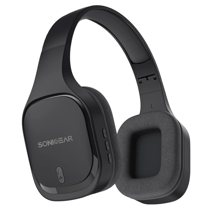 SonicGear Airphone 7 (2025) Wireless/Wired Over‑Ear Headphones – Graphite