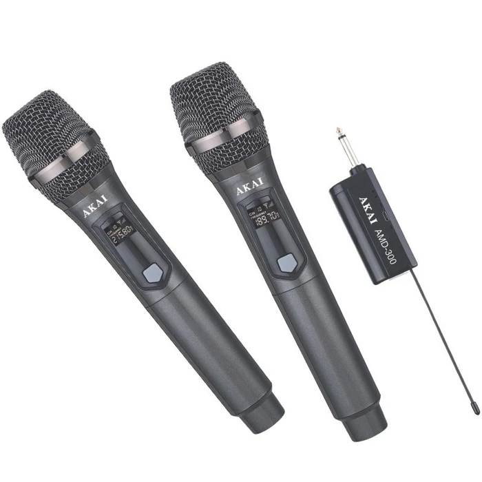 Μικρόφωνα Akai AMD-300 Σετ 2 ασύρματων 174-216MHz