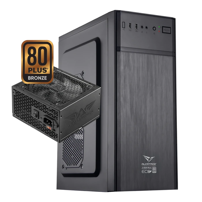 ALCATROZ Azzura Millenia Eco M300 Midi Tower Κουτί Υπολογιστή Μαύρο