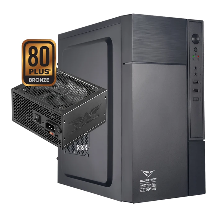 Alcatroz Azzura Millenia Eco M900 Mini Tower Κουτί Υπολογιστή Μαύρο