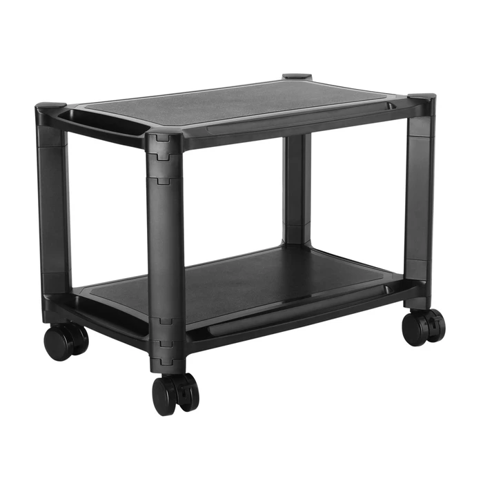 Ραφιέρα Δαπέδου Brateck Ams-4L με Ροδάκια, 2 Ράφια, 50X33X37Cm, Έως 10Kg, Μαύρη