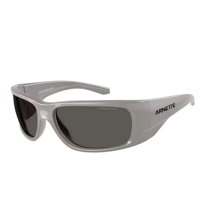 Arnette Flipside AN4345-296187 Unisex Sunglasses, Metallic Grey Frame, Dark Grey Lenses, 62/16/125 mm