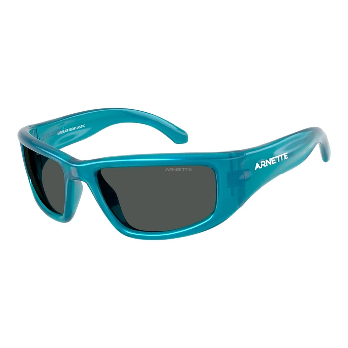 Arnette ZYME AN4358-298687 Unisex/Men Sunglasses — Metallic Blue Frame, Dark Grey Lenses, 58/19/135 mm