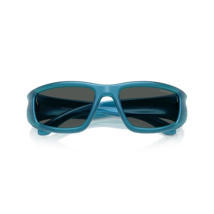Arnette ZYME AN4358-298687 Unisex/Men Sunglasses — Metallic Blue Frame, Dark Grey Lenses, 58/19/135 mm