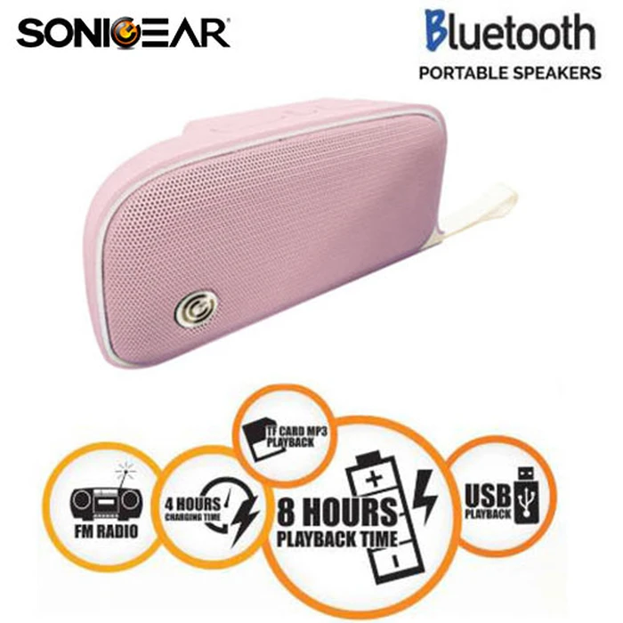 Φορητό Ηχείο Bluetooth Sonic Gear 4.2 MOBY PEACH