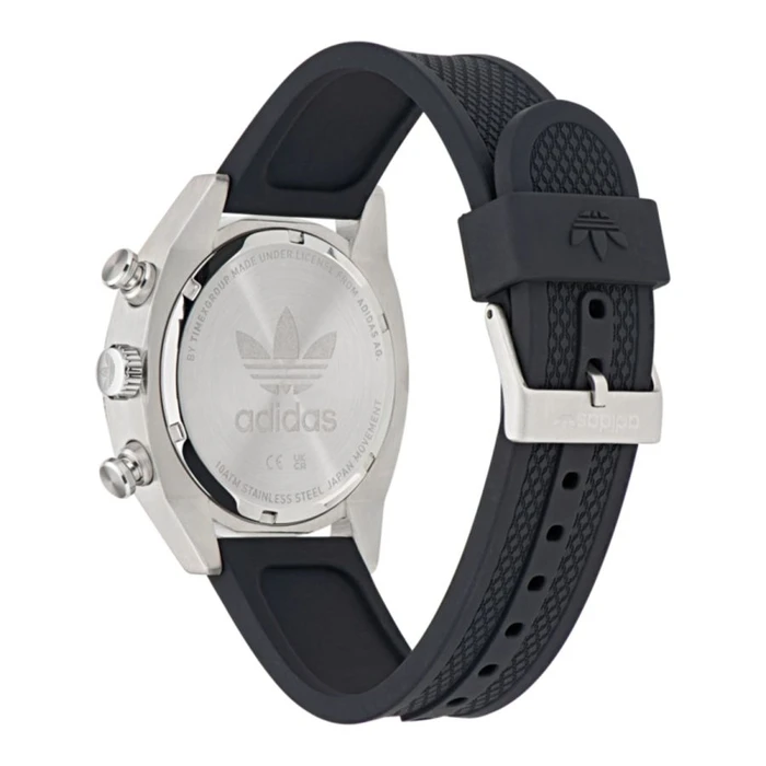 Ανδρικό Ρολόι Adidas Aofh23005 (43mm) Καουτσούκ Λουράκι Μαύρο