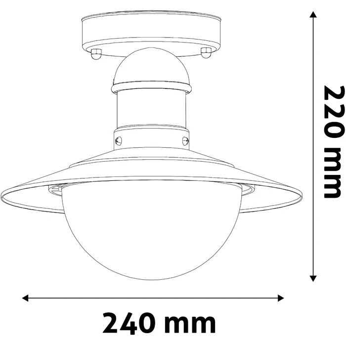 Εξωτερικό Φωτιστικό Οροφής Avide Imperial 1xE27 IP44 Stainless Steel