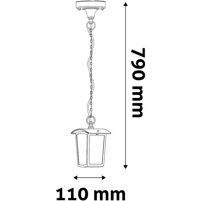 Εξωτερικό Φωτιστικό Avide Οροφής Coronado 1xE27 IP44 Μαύρο