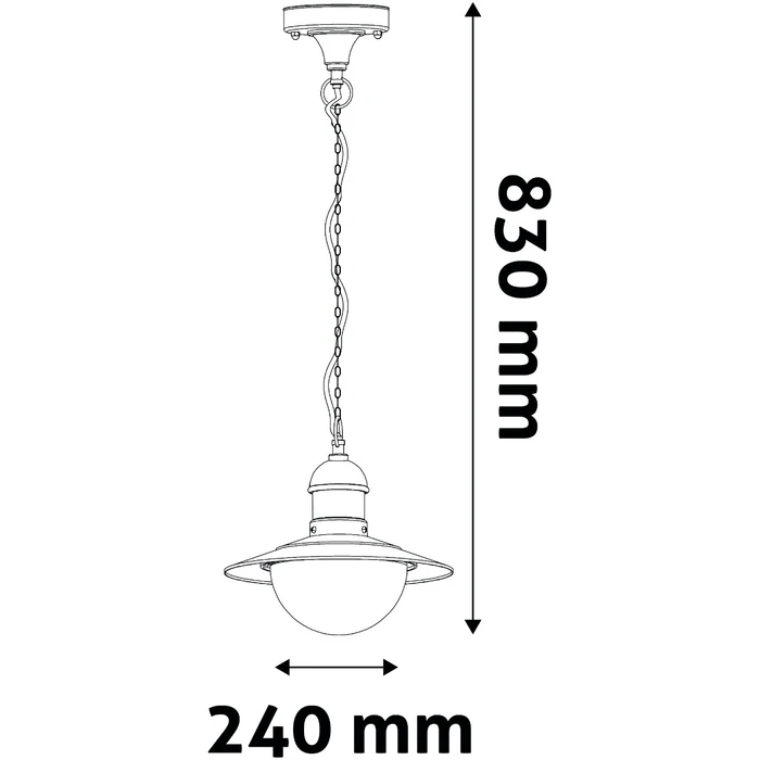 Εξωτερικό Φωτιστικό Avide Οροφής Imperial 1xE27 IP44 Stainless Steel