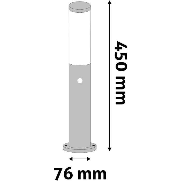 Εξωτερικό Φωτιστικό Avide Κήπου Boca 1xE27 450mm IP44 Μαύρο Φωτοκύτταρο