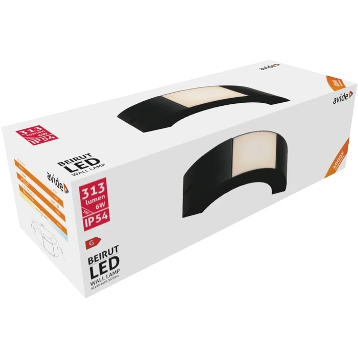 Εξωτερικό Φωτιστικό Avide Τοίχου Beirut 6W Λευκό 4000K IP54
