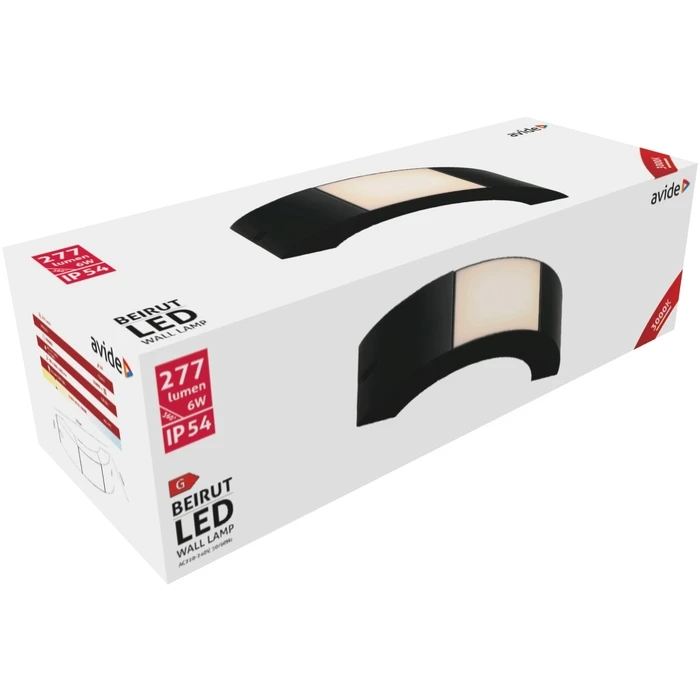 Εξωτερικό Φωτιστικό Avide Τοίχου Beirut 6W Θερμό 3000K IP54