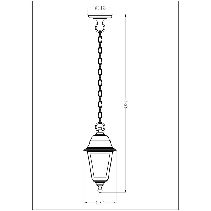 Εξωτερικό Φωτιστικό Avide Οροφής Blake 1xE27 82.5cm IP44 Μαύρο
