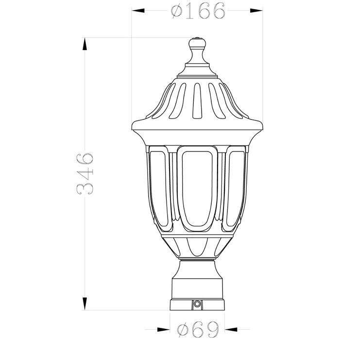 Εξωτερικό Φωτιστικό Avide Τοίχου Mateo XS 1xE27 IP44 Μαύρο