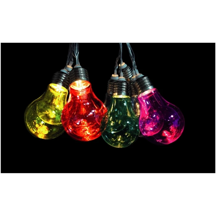 Εξωτερική Ηλιακή Πολύχρωμη Γιρλάντα Avide με Διάφανο Σύρμα 5m, Θερμό IP44, 1,2V