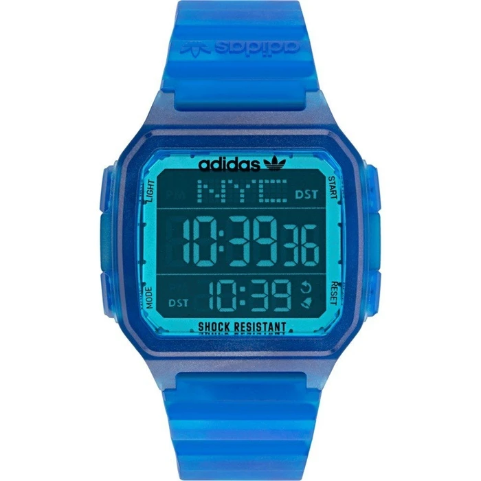 Ανδρικό Ρολόι Adidas Aost22047 (47mm) Καουτσούκ Λουράκι Μπλε