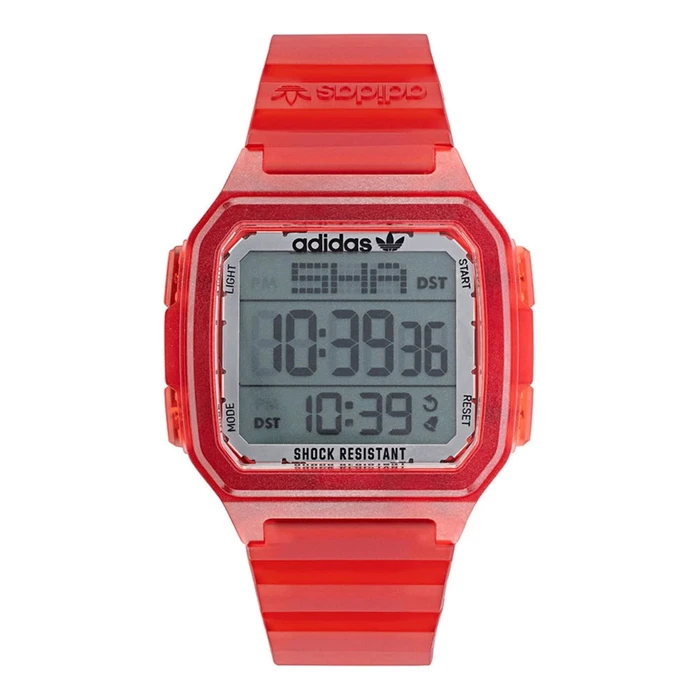 Ανδρικό Ρολόι Adidas Aost22051 (48mm) Καουτσούκ Λουράκι Κόκκινο