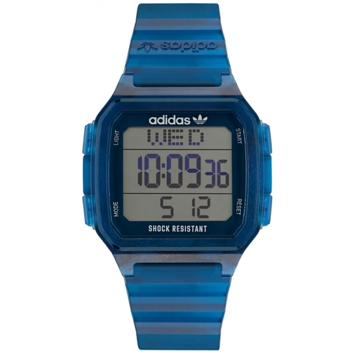 Ανδρικό Ρολόι Adidas Aost22552 (48mm) Καουτσούκ Λουράκι Μπλε
