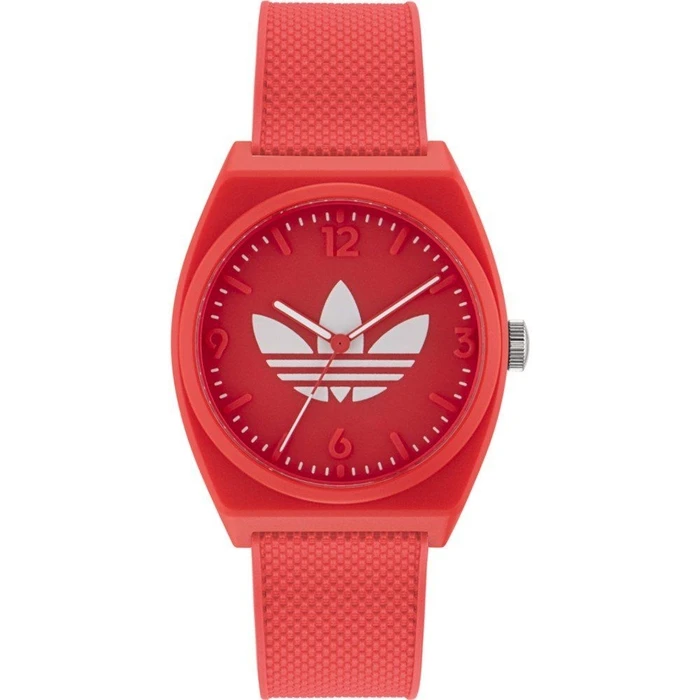 Ρολόι Unisex Adidas Aost23051 (38mm) Καουτσούκ Λουράκι Κόκκινο