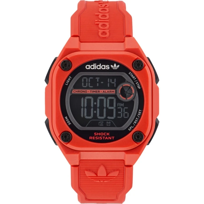 Ανδρικό Ρολόι Adidas Aost23063 (45mm) Καουτσούκ Λουράκι Κόκκινο