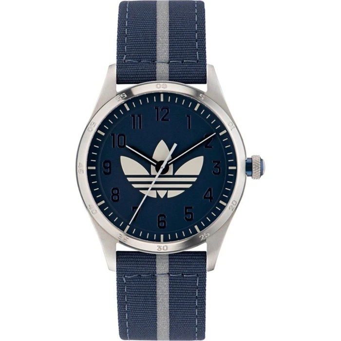 Ανδρικό Ρολόι Adidas Aosy23041 (42mm) Υφασμάτινο Λουράκι Μπλε