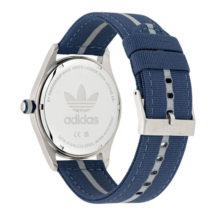 Ανδρικό Ρολόι Adidas Aosy23041 (42mm) Υφασμάτινο Λουράκι Μπλε