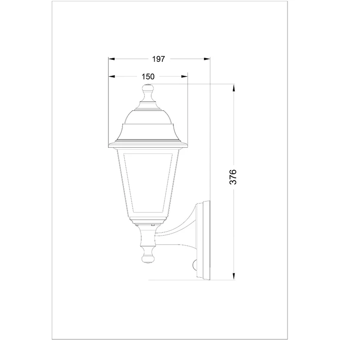Εξωτερικό Φωτιστικό Avide Τοίχου Blake-U 1xE27 IP44 Μαύρο Φωτοκύτταρο