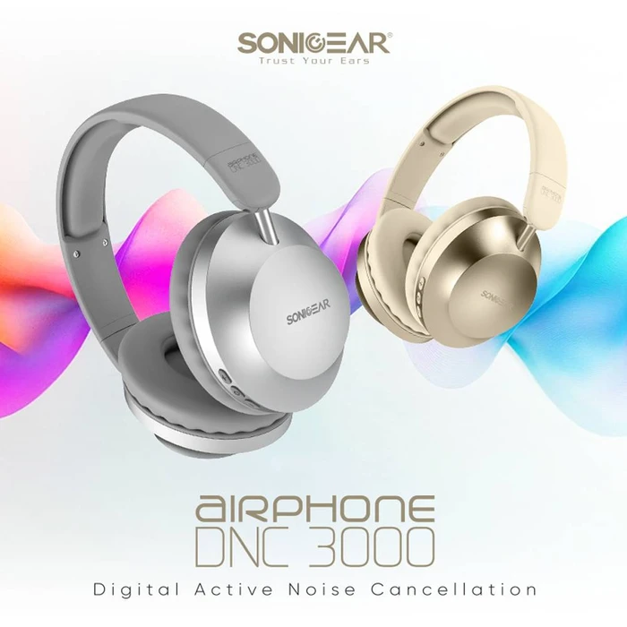 Ακουστικά Ασύρματα Sonic Gear Airphone Dnc 3000 Cream