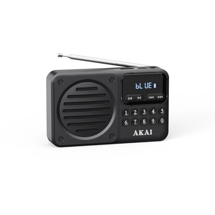 Φορητό Ραδιόφωνο Akai APR-300BK Μαύρο μίνι ρετρό FM/AM, Bluetooth, USB, microSD