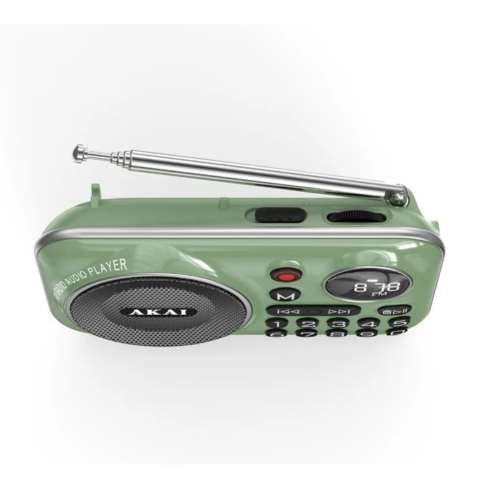 Φορητό Ραδιόφωνο Akai APR-500 με Bluetooth, USB, TF, REC, έξοδο ακουστικών και οθόνη  2.5W