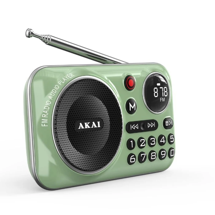 Φορητό Ραδιόφωνο Akai APR-500 με Bluetooth, USB, TF, REC, έξοδο ακουστικών και οθόνη  2.5W