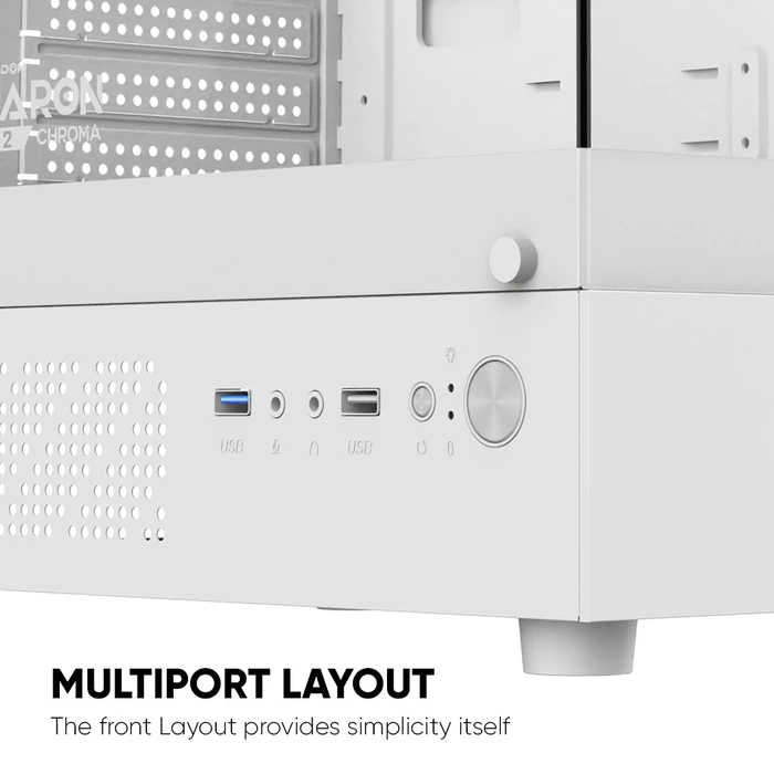 Armaggeddon Aquaron Duplex 2 Chroma Micro Tower Κουτί Υπολογιστή Λευκό