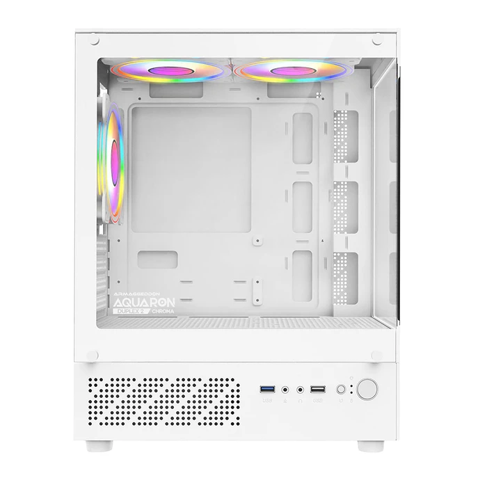 Armaggeddon Aquaron Duplex 2 Chroma Micro Tower Κουτί Υπολογιστή Λευκό