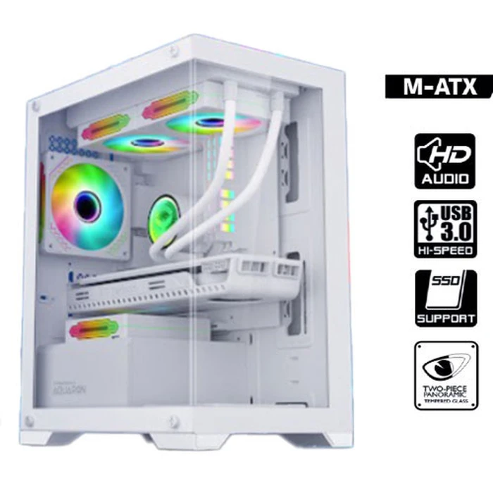 Κουτί Η/Υ Armaggeddon Gaming MATX AQUARON White