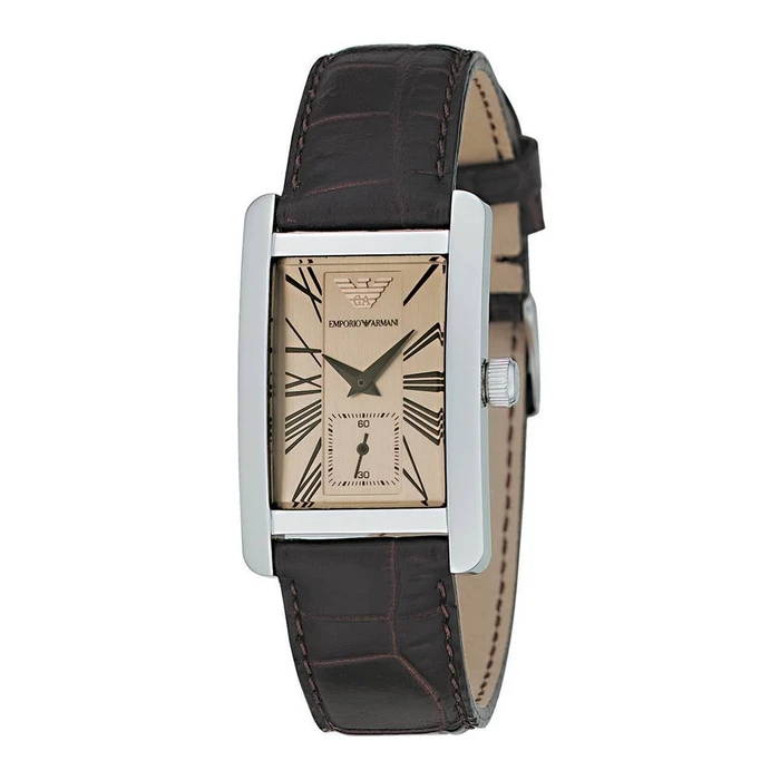 Γυναικείο Ρολόι Armani Ar0155 (25mm) Δερμάτινο Λουράκι Καφέ