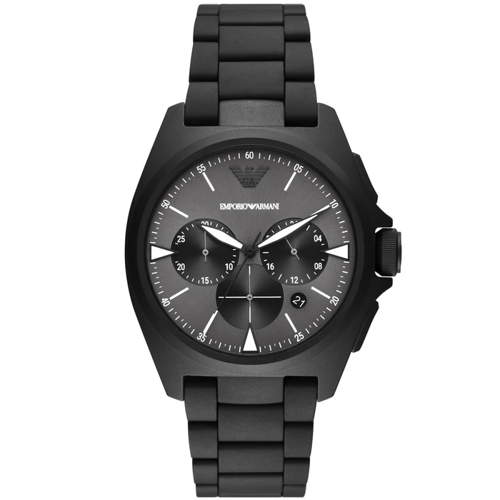 Ανδρικό Ρολόι Armani Ar11412 (42 mm) Μεταλλικό Μπρασελέ Μαύρο