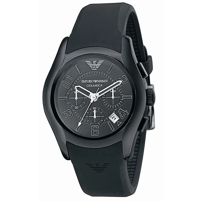 Ανδρικό Ρολόι Armani Ar1430 (42mm) Κεραμικό Μπρασελέ Μαύρο