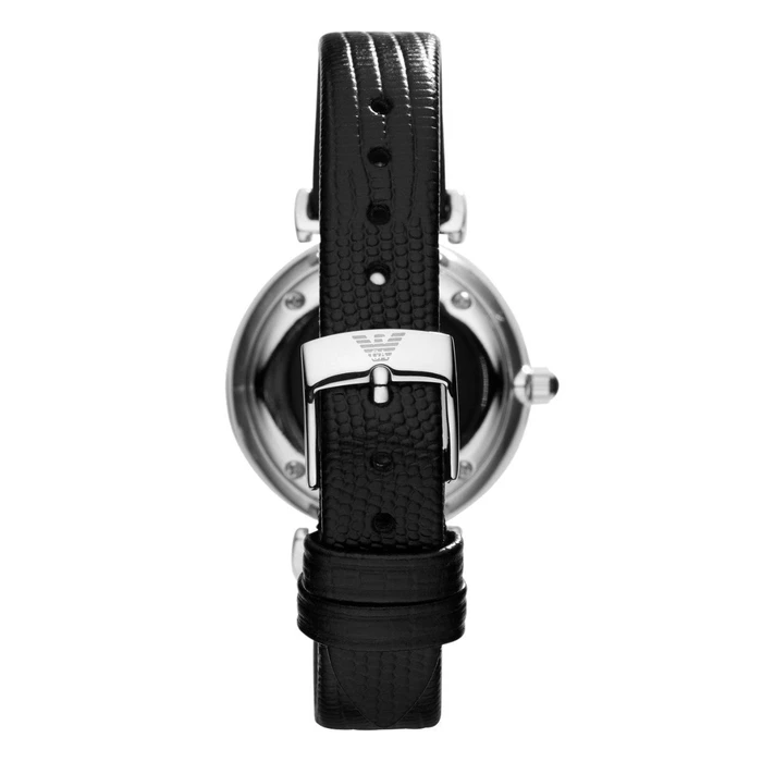 Γυναικείο Ρολόι Armani Ar1678 (32mm) Δερμάτινο Λουράκι Μαύρο