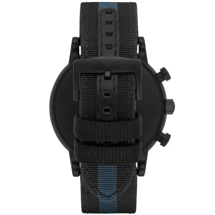 Ανδρικό Ρολόι Armani Ar1948 (46mm) Υφασμάτινο Λουράκι Μαύρο