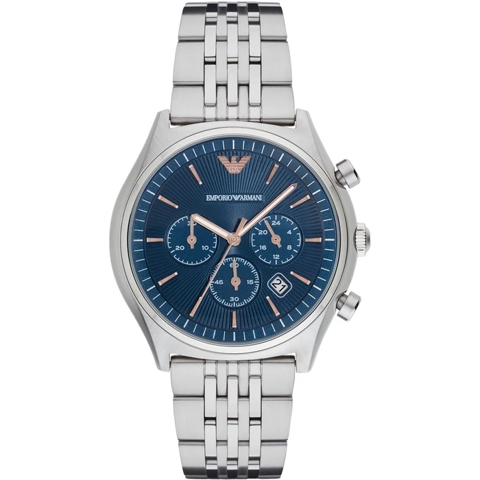 Ανδρικό Ρολόι Armani Ar1974 (43mm) Μεταλλικό Μπρασελέ Ασημί