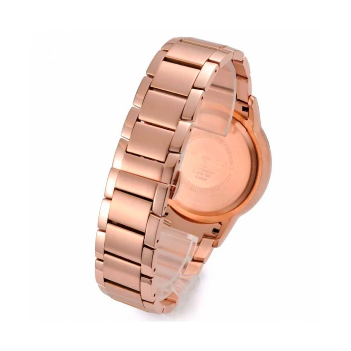 Ανδρικό Ρολόι Armani Ar2452 (43mm) Μεταλλικό Μπρασελέ Ροζ Χρυσό