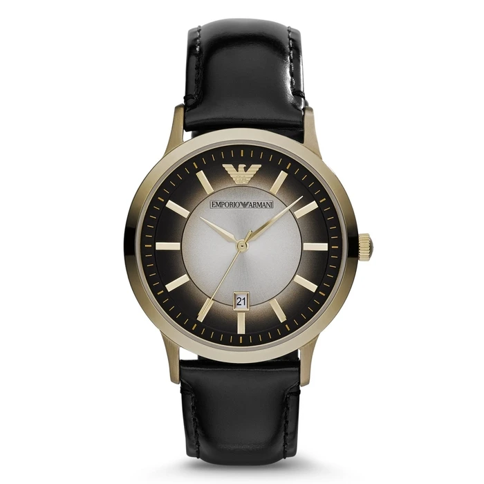 Ανδρικό Ρολόι Armani Ar2468 (40mm) Δερμάτινο Λουράκι 