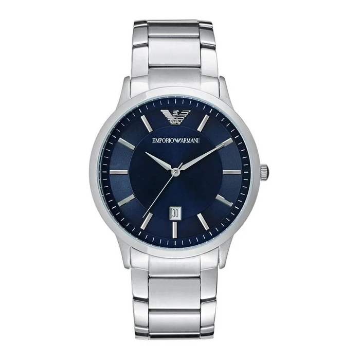 Ανδρικό Ρολόι Armani Ar2477 (43mm) Μεταλλικό Μπρασελέ Ασημί